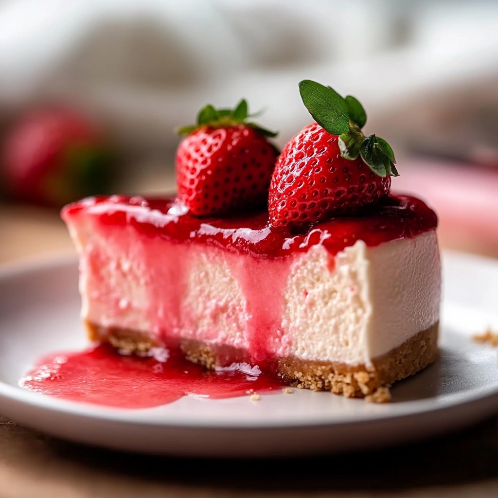 Velvet Strawberry Cheesecake