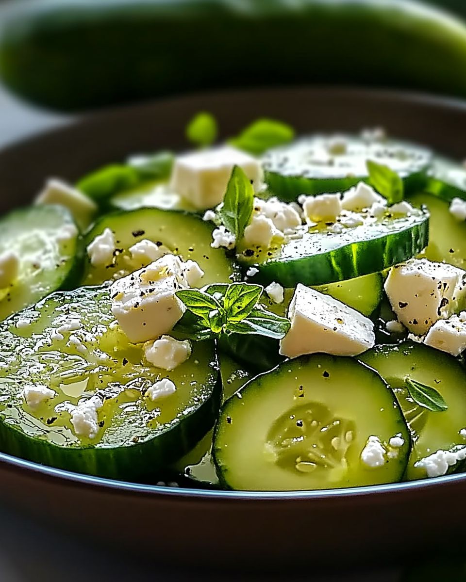 Cucumber feta salad