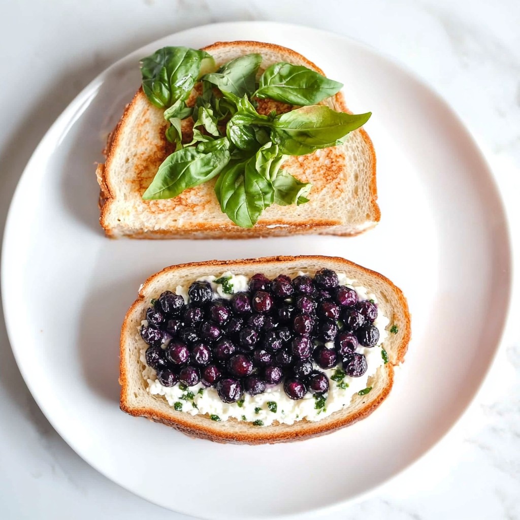 Blueberry Basil Goat Cheese Panini