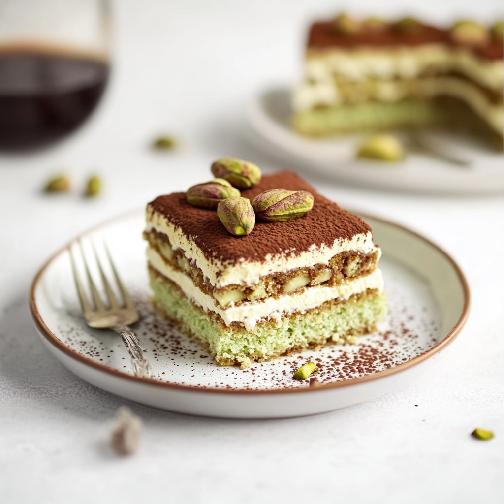 Pistachio Tiramisu Dessert