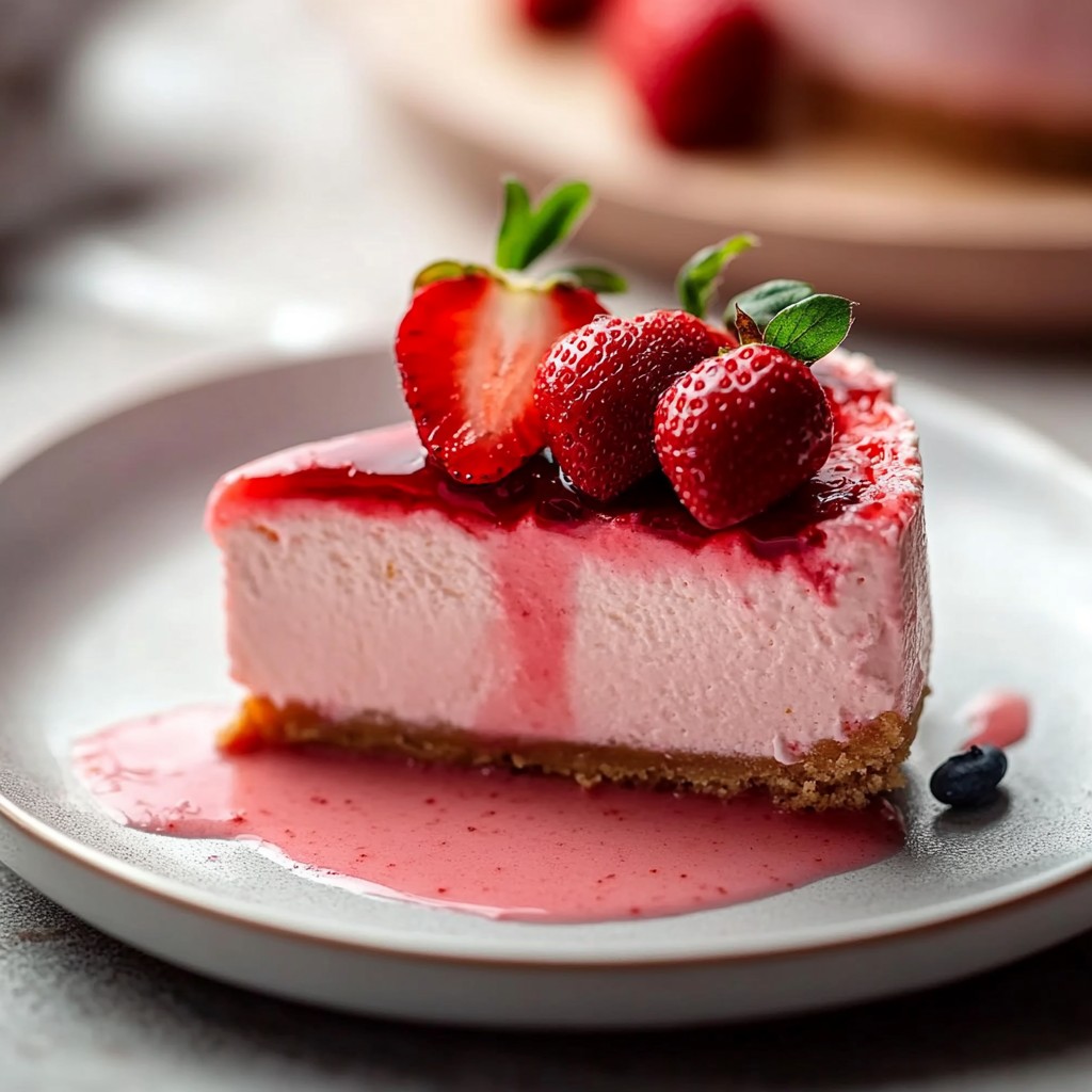 Velvet Strawberry Cheesecake