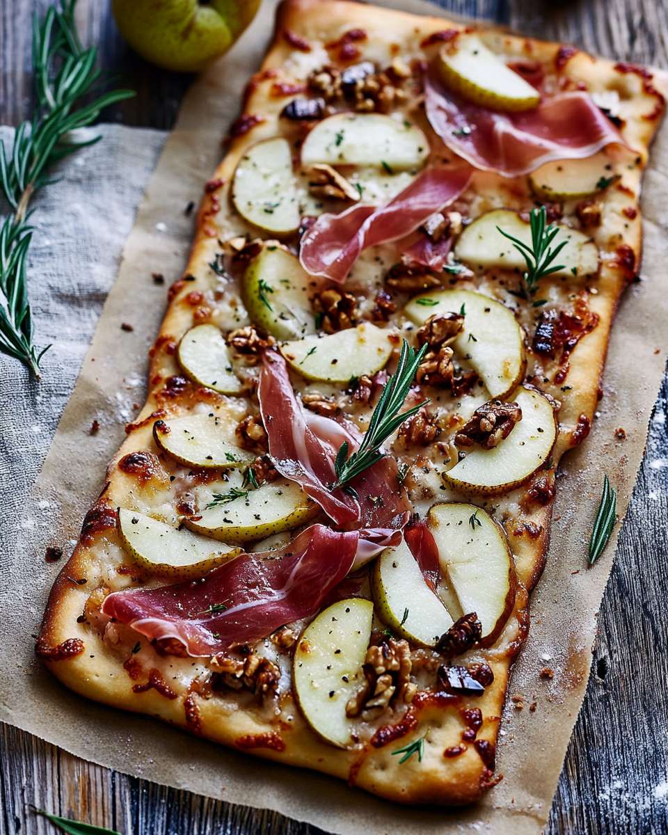 Pear Brie Flatbread Pizza