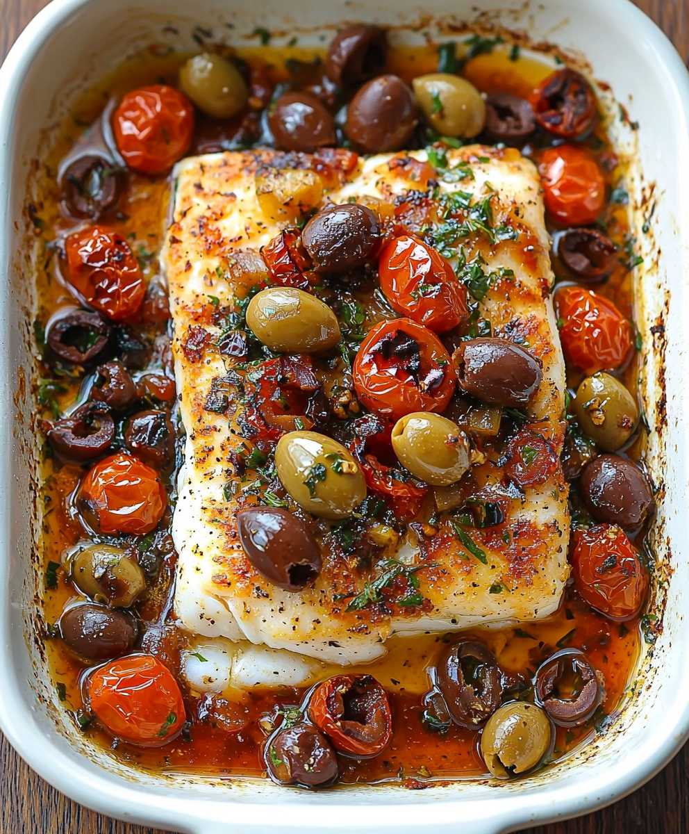 Mediterranean Cod with Feta