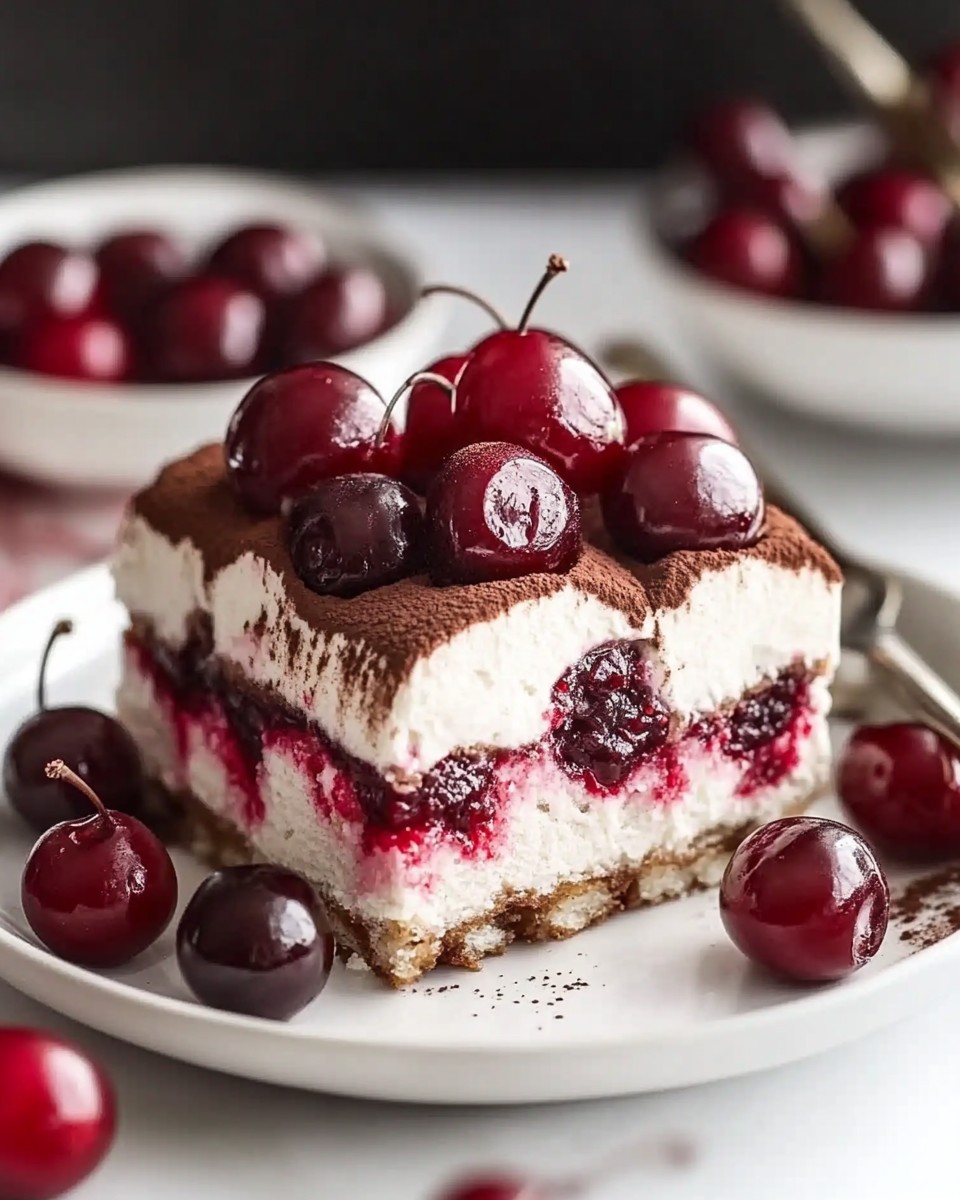 Cherry Amaretto Tiramisu Dessert