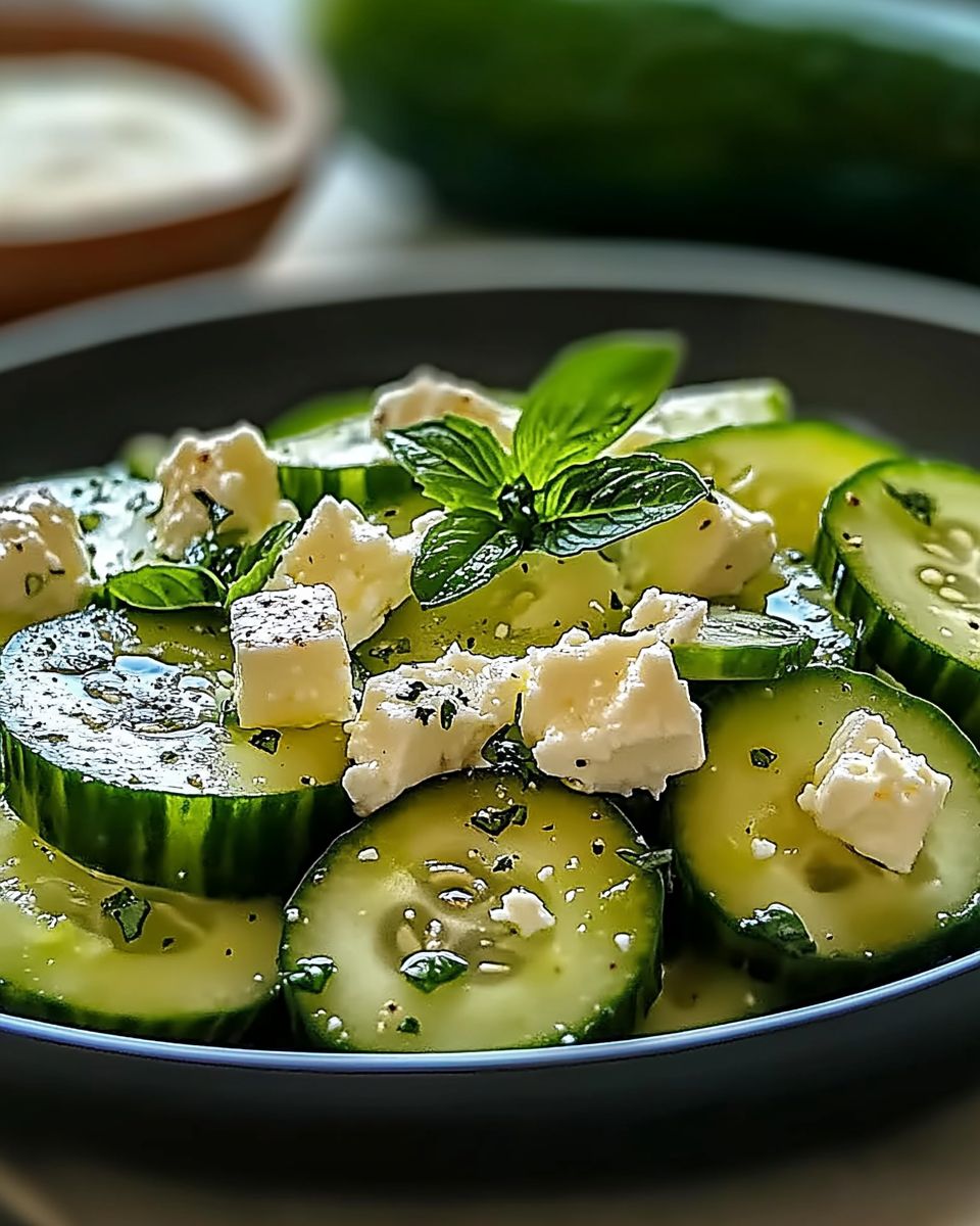 Cucumber feta salad