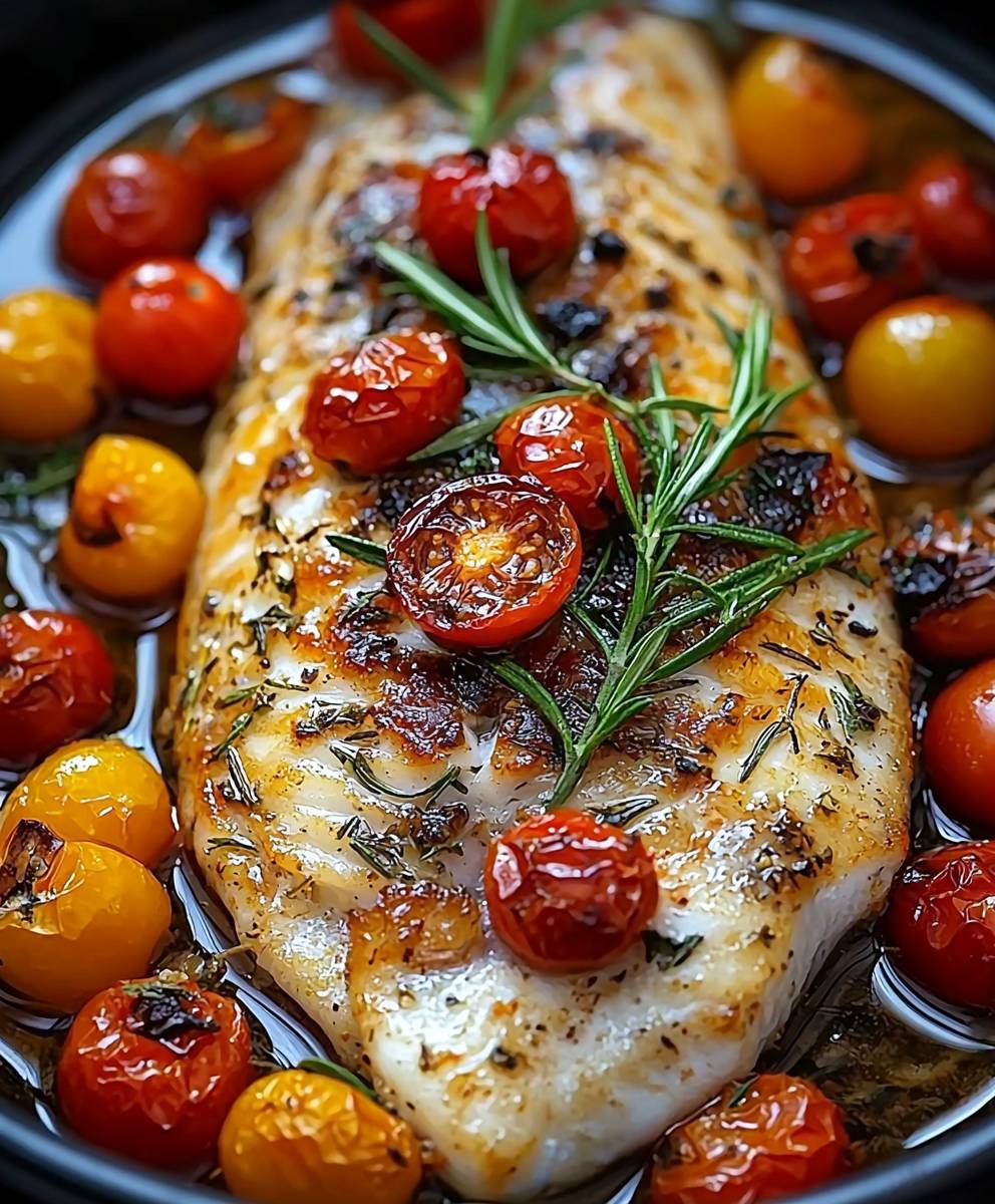 Roasted Fish with Cherry Tomatoes